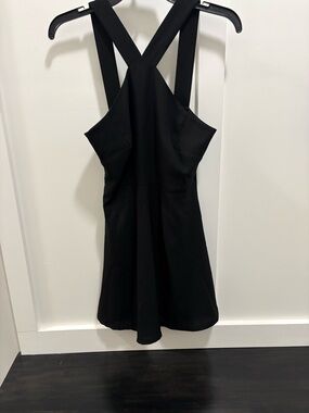 Forever 21 Black Cross-Back Mini Dress